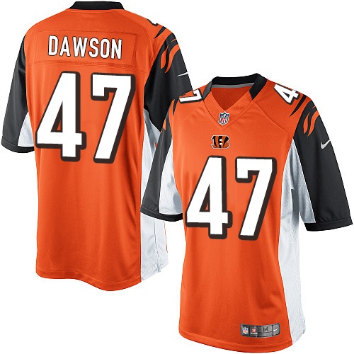 Men's Limited Paul Dawson Nike Jersey Orange Alternate - #47 NFL Cincinnati Bengals